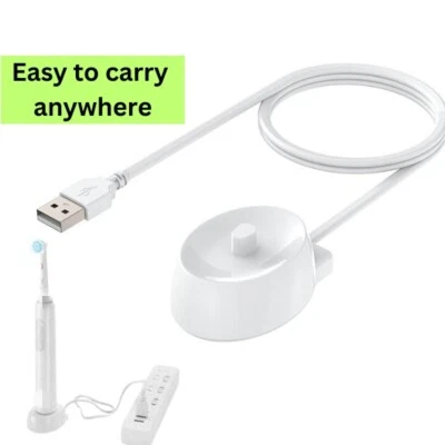 USB Plug Electric Toothbrush Charger Dock For Braun Oral B Charging Base - Imagen 1 de 4