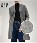 Women's Gap Factory Longline Open-Front Cardigan Sweater XXL Heather Grey Gray