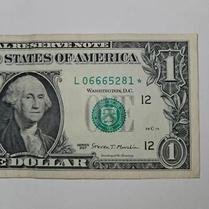 USA 1 $ Schein Star Note Serie 2017 L06665281* (B217) - KOSTENLOSER VERSAND - Bild 1 von 4