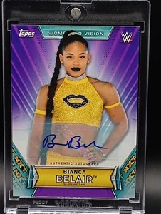 Bianca Belair 2019 Topps WWE Women Division Auto #/99 NXT Prospect Wrestling SP - Foto 1 di 4