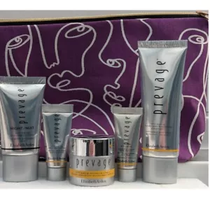 Elizabeth Arden 5 Piece Prevage Set With Purple Elizabeth Arden Cosmetics Bag - Picture 1 of 2