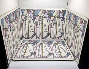 Mackintosh Stained Glass Windows Design Board Placemats 11"x8" Scotland Read - Picture 1 of 12