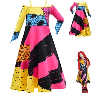 Cosplay Sally Dress The Nightmare Before Christmas Kids Girls Masquerade Costume - Picture 1 of 10