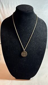 Vintage Rare 1976 Montreal Olympic Bronze Medallion Medal Charm With Chain