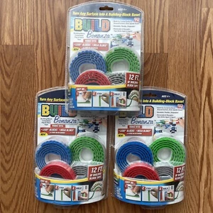 LOT 3 Build Bonanza Self Adhesive Tape Works Building Block Wall Kids Toy As See - Picture 1 of 5