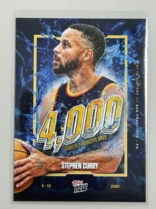 2025 Topps Now Stephen Curry 1st Player 4000 3 pts Warriors #13 - Picture 1 of 3