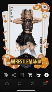 Topps WWE Slam Wrestlemania Playing Cards Alexa Bliss Orange Super Rare DIGITAL - Picture 1 of 1