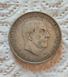ESPAÑA 100 Pesetas plata FRANCO 1966  estrella 68 (1968) - Picture 1 of 2