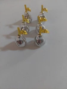 Miniatur Silberfarbene Metall Birne Tischkarten Halter (6er Set) - Bild 1 von 4