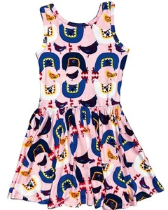 Dot Dot Smile Dress Tank Twirl Chickens Pink Size 5/6 New - Picture 1 of 1