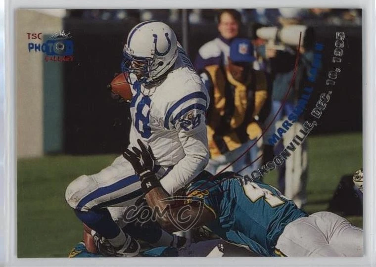 1996 Topps Stadium Club Photo Gallery Members Only Marshall Faulk #PG8 HOF - Image 1 of 2