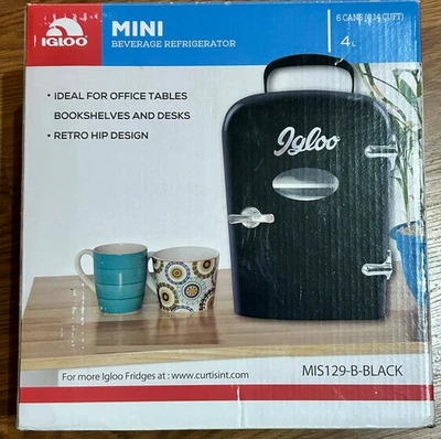 Igloo 6 Can Mini Fridge Cooler Retro with Car/Wall Power - Image 1 of 4
