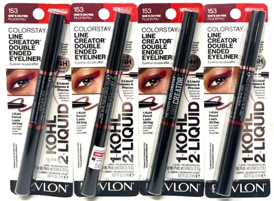 (4) Revlon Colorstay Line Creator Double Ended Eyeliner Sealed 153 She's On Fire - Image 1 of 3