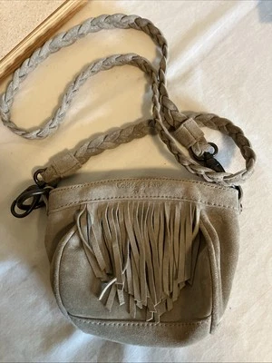 Colisee De Sasha Paris Tan Suede Crossbody With Braised Suede Strap - Image 1 of 4