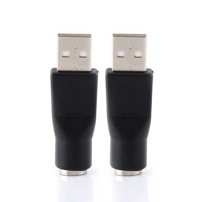 2pcs USB 2.0 A Male To PS/2 Female Adapters Converter Connector For PC Computer - Image 1 of 4