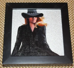 Retrato Original Pintura Cabello Rubio Mujer Usando Sombrero de Vaquero David De Vary - Imagen 1 de 12