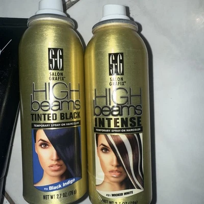 Spray Temporal Salon Grafix Vigas Altas Tintado Negro Índigo Foto 1 de 2