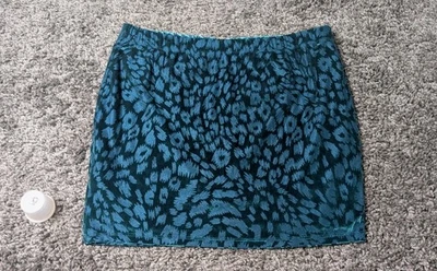 Minifalda corta vintage Mudd para mujer L verde/azul patrón geométrico  Foto 1 de 4