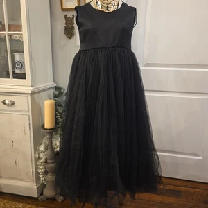 Audrey Hepburn Holly Golightly schwarz Tüll Abschlussball Party Kleid Gr. S Whimsygoth Glam - Bild 1 von 9