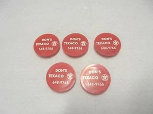 5 red plastic bottle caps don's texaco iowa falls iowa phone number gas & oil - Picture 1 of 7