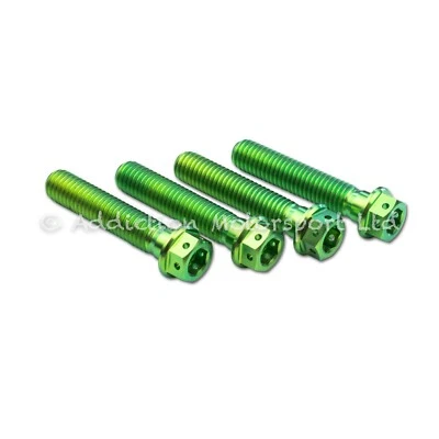 4x Tornillos de pellizco de horquilla de titanio verde M8x40 mm para Suzuki GSX-1300bk B-King Foto 1 de 4