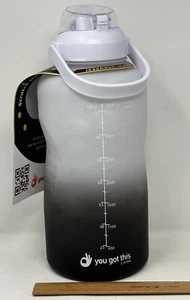 You Got This Living Kunststoff Wasserflasche Auslaufsicher Schwarz/Weiß 1 Gallone Neu im Karton - Bild 1 von 12