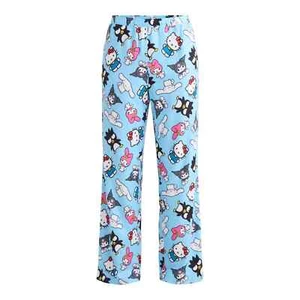 Hello Kitty & Friends Womens Velour Pajama Pants With Pockets XL 16-18 Blue - Picture 1 of 15