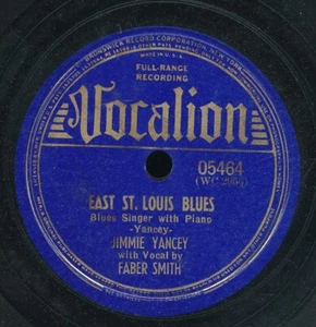 78tk-blues-VOCALION 05464-Jimmy Yancey-(East St. Louis Blues/I received a letter - Imagen 1 de 2