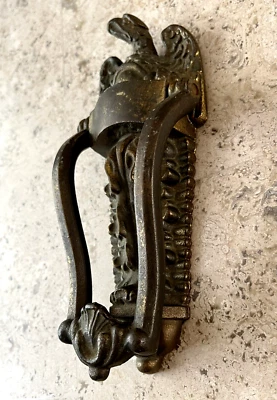 8 1/2 «СТАРИННЫЙ c.1893 AMERICAN EAGLE архитектурный SALVAGE DOORKNOCKER - Изображение 1 из 4