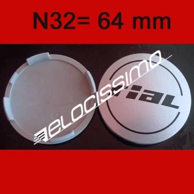 Rial N 32 Nabenkappen Nabendeckel Felgendeckel silber 64mm 1 Stk - Bild 1 von 2