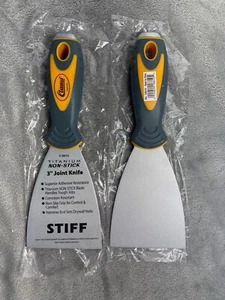 2er-PACK NEU Clauss 3" Titan Antihaft Steif Trockenbau Verbindung Messer/Messer #18810 - Bild 1 von 3