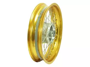 Felge gold 3,00x16 extrem breit + Nabe mit Edelstahl Speichen für Simson S51 S50 - Bild 1 von 1