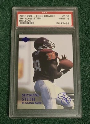 SHYRONE STITH VIRGINIA TECH - 2000 COLLECTOR'S EDGE EG BRILLIANT ROOKIE CARD 106 - Image 1 of 3
