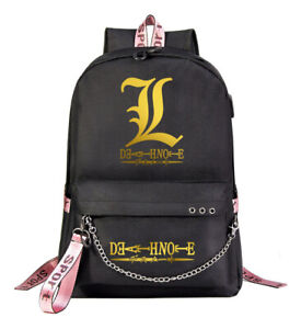 Golden Death Note Death God Usb Youth Student School Bag Leisure Travel Backpack