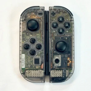 Never Drift Hall Effect Clear Grey Nintendo Switch JoyCons OEM Authentic - Picture 1 of 9