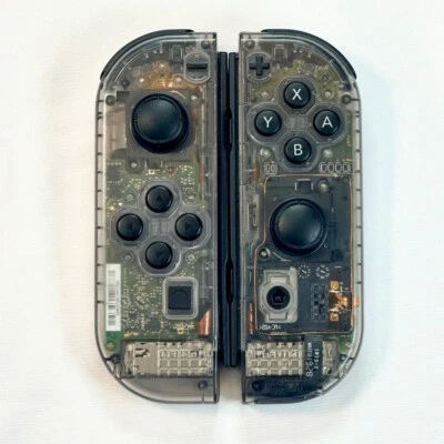 Never Drift Hall Effect Clear Grey Nintendo Switch JoyCons OEM Authentic - Image 1 of 4