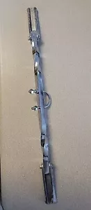 DAMANGED UNIVERSAL TWISTED CHROME HIGHWAY BAR & FOOTREST MOTORCYCLE W/ 1 Clamp - Picture 1 of 13