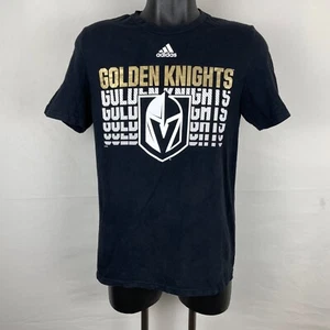 Adidas Vegas Golden Knights Shirt Men Medium Black Short Sleeve Graphic Hockey - Bild 1 von 3