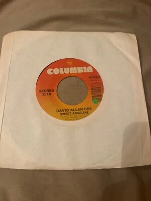 45 - David Allan Coe - "Sweet Angeline / It's Great To Be Single Again" Columbia - Image 1 of 2