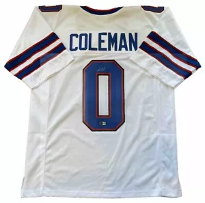 KEON COLEMAN SIGNED AUTOGRAPHED PRO STYLE WHITE JERSEY BUFFALO BILLS BAS COA - Picture 1 of 1