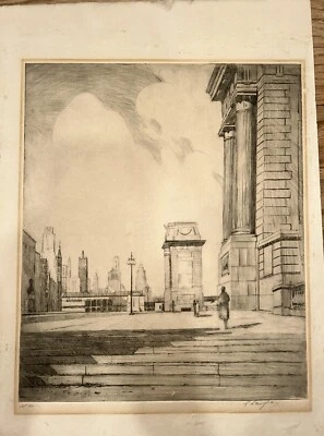 Lisa Langley Centro de Chicago Escena Paisaje Urbano Mujer Artista Instituto de Arte 1930!!! Foto 1 de 4