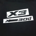 Glossy Black 1X Xdrive 30D + 1X Small X3 Plastic Sticker Badge Emblem Diesel 3D