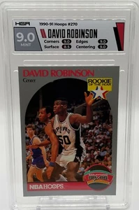 1990-91 Hoops #270 David Robinson Rookie of the Year SGC 9.0 Mint Spurs - Picture 1 of 2