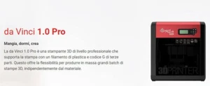 STAMPANTE 3D - XYZprinting DaVinci 1.0 PRO - Foto 1 di 3