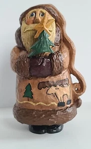 Vtg 1998 Rodney W Leeseberg House of Hatton Out of the North 7" Santa Folk Art - Picture 1 of 18