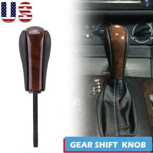 1x Wood Automatic Gear Shift Knob Shifter Stick for BMW E46 E39 E36 E60 E61 E38 - Picture 1 of 9