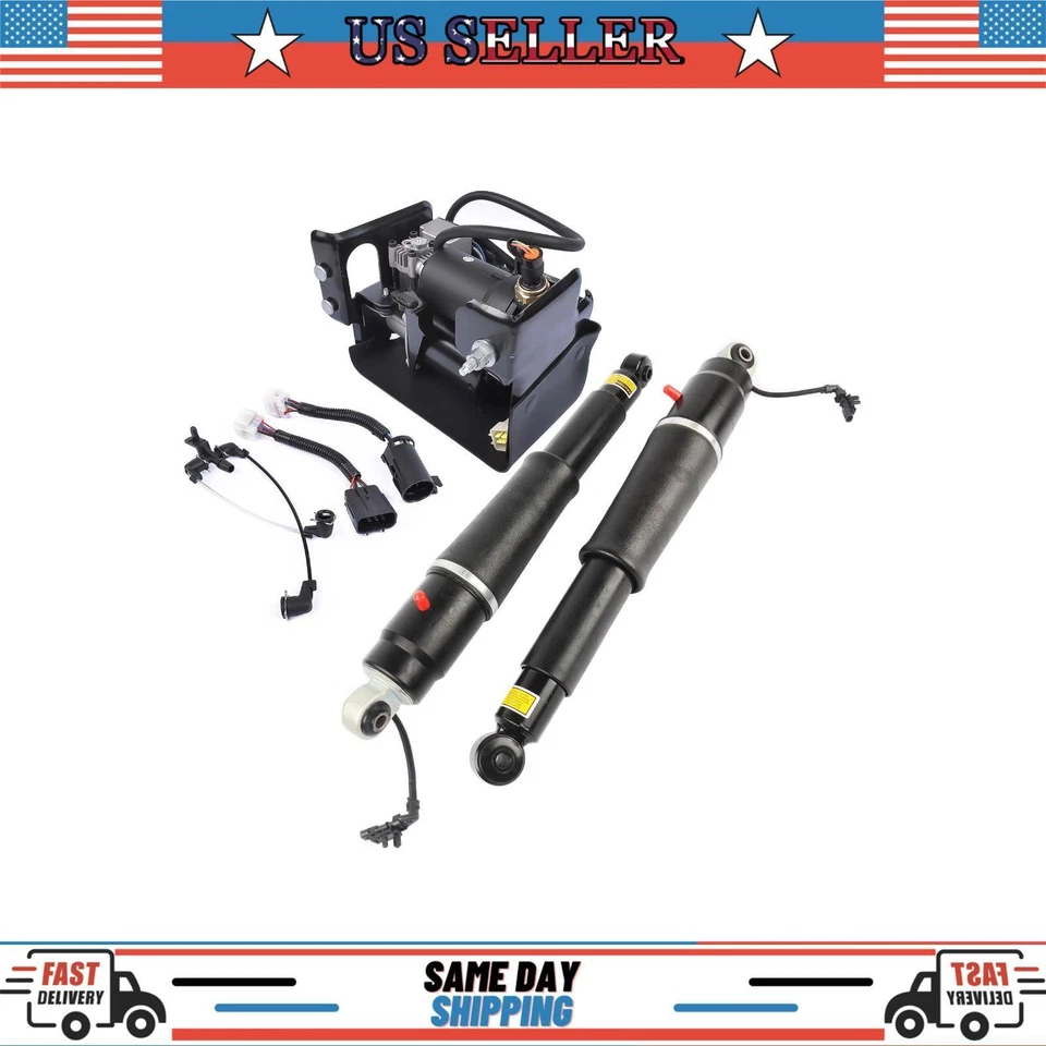 Par de puntales de amortiguador de aire trasero y compresor 15254590 para Chevrolet Tahoe 5,3 L 15-17 Foto 1 de 4