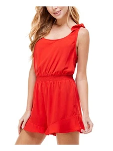 KINGSTON GREY Womens Waist Keyhole Back Sleeveless Scoop Neck Wide Leg Romper - Picture 1 of 21