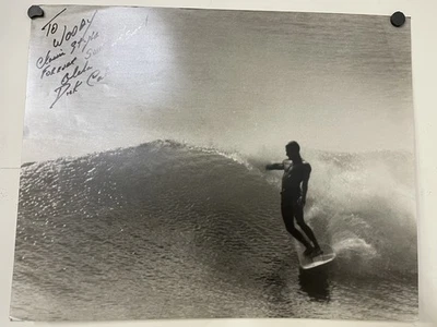 Foto de surf firmada por Dick Catri de colección longboard Wave Riding estilo clásico 20x16 Foto 1 de 4