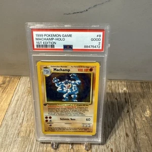 1999 Pokémon Game #8 Machamp 1st Edition Holo PSA 2 GOOD - Picture 1 of 4
